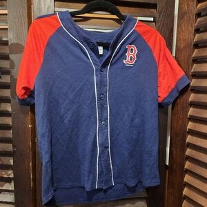 Youth Red and Blue Baseball Jersey